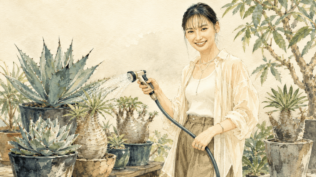 水やり画像