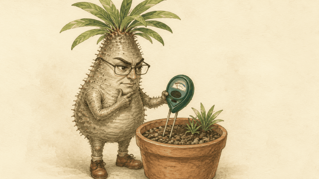 塊根植物　水分センサー